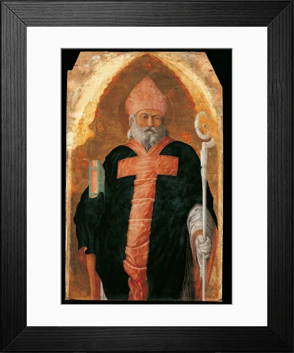 Framed Print : San Luca Altarpiece, by Andrea Mantegna, 1453 - 1454, 15th Century, tempera on panel, cm 178 x 227 - Italy, Lombardy, Milan, Brera Art Gallery. Detail