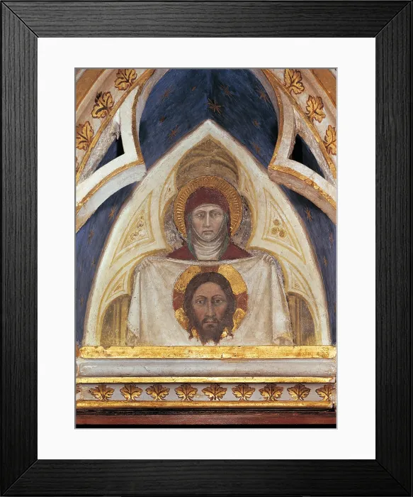 Framed Print : Saint Veronica and the Linen with the Face of Christ, by Altichiero da Zevio, 1372 - 1379 about, 14th Century, fresco, - Italy, Veneto, Padua, SantAntonio di Padova Basilica