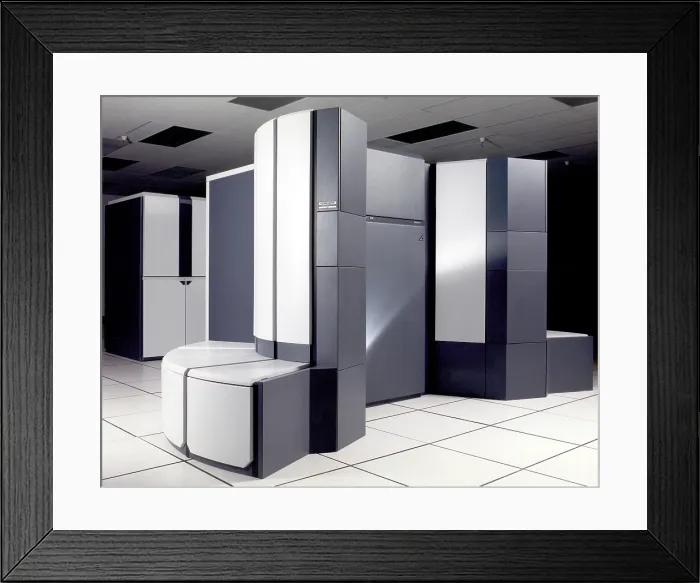 Framed Print : The Cray Y 190A Supercomputer at the NASA Ames Research Center. March 1, 1990