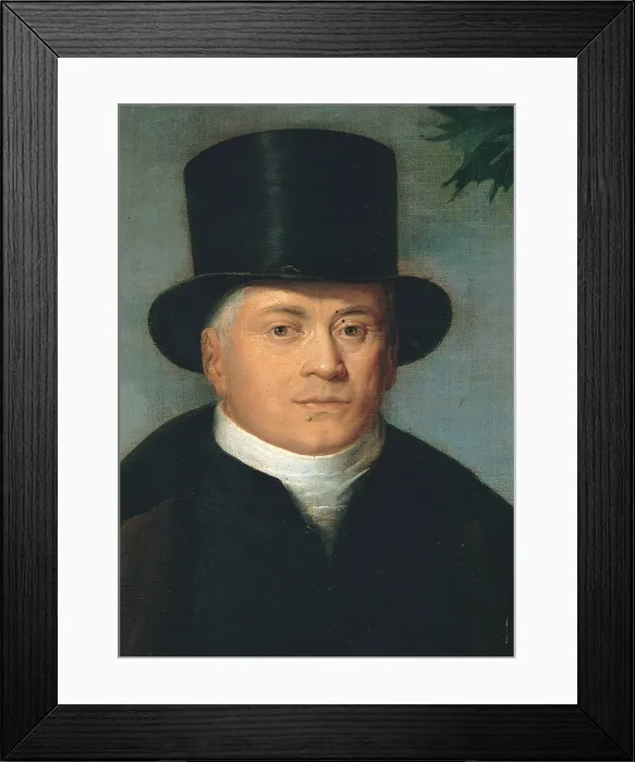 Framed Print : Francesco Ciceri, by Giuseppe Sogni, 1843 ante, 19th Century, oil on canvas, cm 224 x 143 - Italy, Lombardy, Milan, Ospedale Maggiore, Ca Granda. Detail