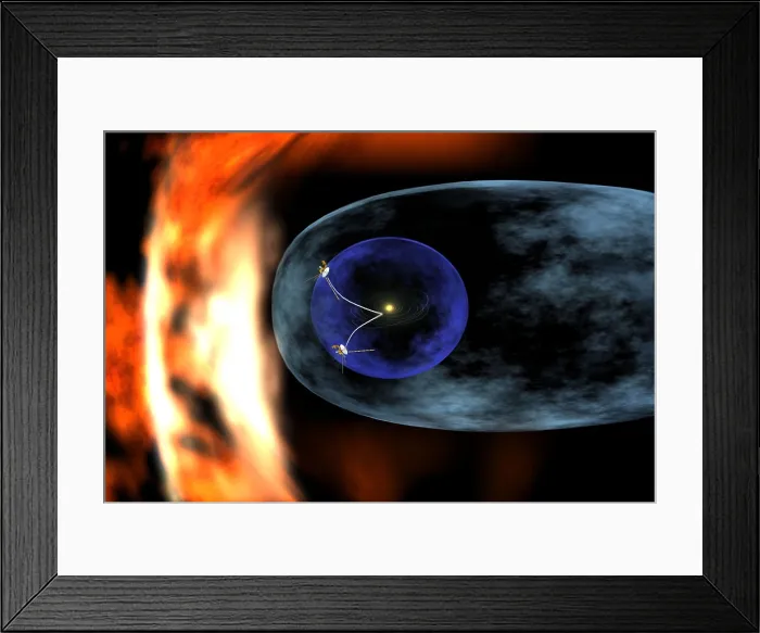 Framed Print : Voyager 1, a space probe launched in 1977, entering the realm of deep space Framed Print : Voyager 1, a space probe launched in 1977, entering the realm of deep space
