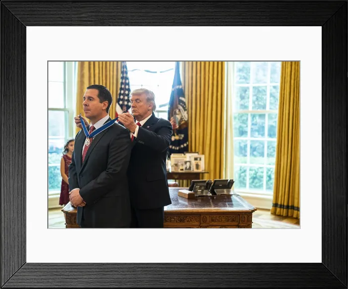 Framed Print : President Donald Trump presents the Medal of Freedom to Rep. Devin Nunes, R-Calif. Jan. 4, 2021