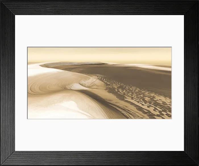 Framed Print : Martian landscape image from NASA's Mars Odyssey Orbiter