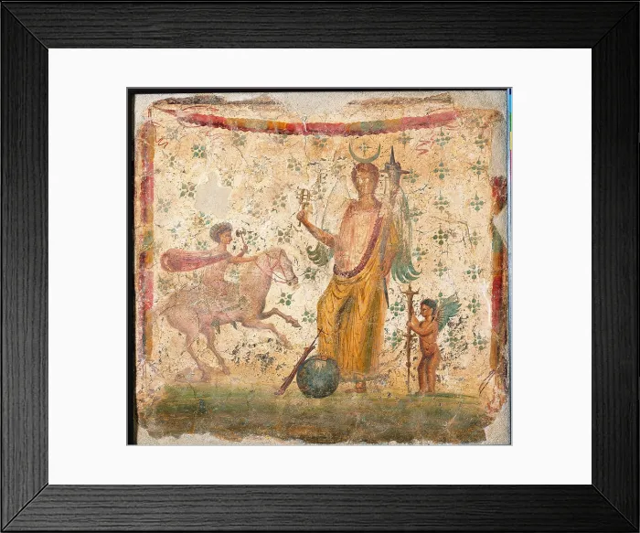 Framed Print : Isis Fortuna, by unknown artist, 62-79, 1st Century A.D. ripped fresco, 37 x 24 cm - Italy, Campania, Naples, National Archaeological Museum, Room LXXV, inv. 8836 Framed Print : Isis Fortuna, by unknown artist, 62-79, 1st Century A.D. ripped fresco, 37 x 24 cm - Italy, Campania, Naples, National Archaeological Museum, Room LXXV, inv. 8836