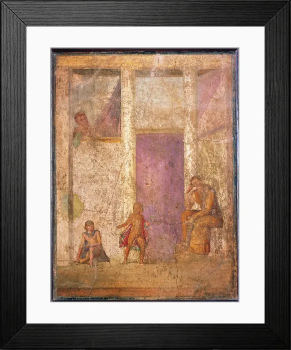 Framed Print : Medea, by unknown artist, 20-25, 1st Century A.D. ripped fresco, 101 x 130 cm - Italy, Campania, Naples, National Archaeological Museum, Room LXX, inv. 114321