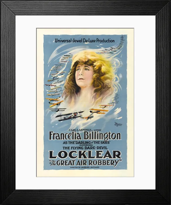 Framed Print : THE GREAT AIR ROBBERY, Francelia Billington, 1919 Framed Print : THE GREAT AIR ROBBERY, Francelia Billington, 1919