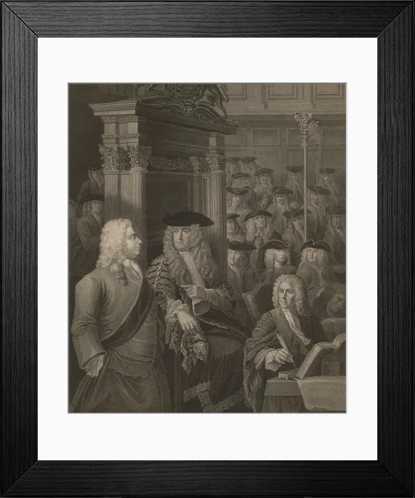 Framed Print : Sir Robert Walpole (left), dominated British politics in the 1720s and 1730s