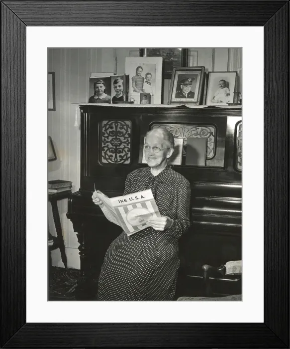 Framed Print : Ada Eisenhower, mother of Supreme Allied Commander, General Dwight Eisenhower