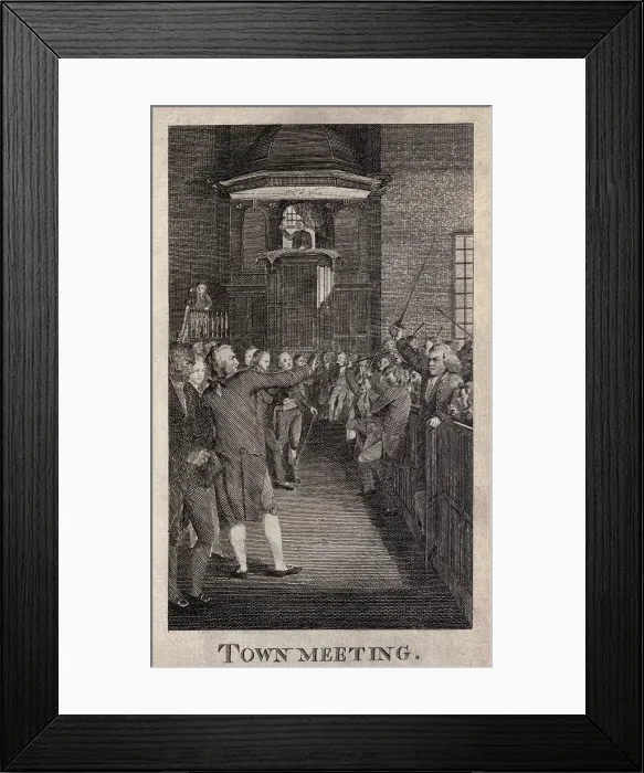 Framed Print : New England town meeting of the 18th century Framed Print : New England town meeting of the 18th century