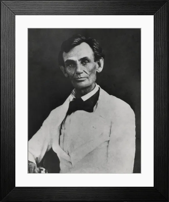 Framed Print : Future President Abraham Lincoln in May 7, 1858 photo by Abraham B. Byers of Beardstown, Illinois