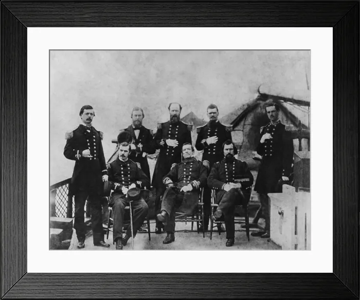Framed Print : US Civil War. Officers of the CSS Sumter, a Confederate blockade runner and commerce raider Framed Print : US Civil War. Officers of the CSS Sumter, a Confederate blockade runner and commerce raider