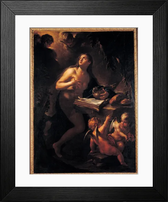 Framed Print : Trevisani Francesco, St Mary of Egypt, 17th Century - 18th Century, oil on canvas, Italy, Lombardy, Milan