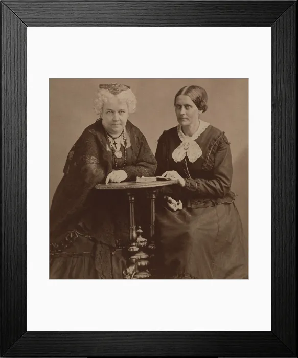 Framed Print : American women suffrage leaders, Elizabeth Cady Stanton and Susan B. Anthony, 1870. Photo by Napoleon Sarony (BSLOC_2018_2_41) Framed Print : American women suffrage leaders, Elizabeth Cady Stanton and Susan B. Anthony, 1870. Photo by Napoleon Sarony (BSLOC_2018_2_41)