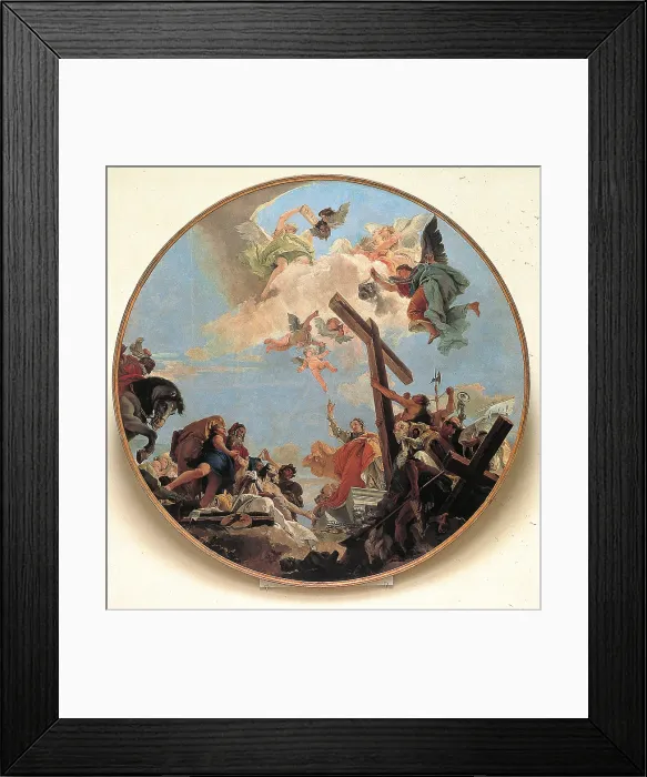 Framed Print : The Discovery of the True Cross and St Helena, by Giambattista Tiepolo, 1743 about, 18th Century, oil on canvas, 500 cm - Italy, Veneto, Venice, Accademia Art Galleries. All