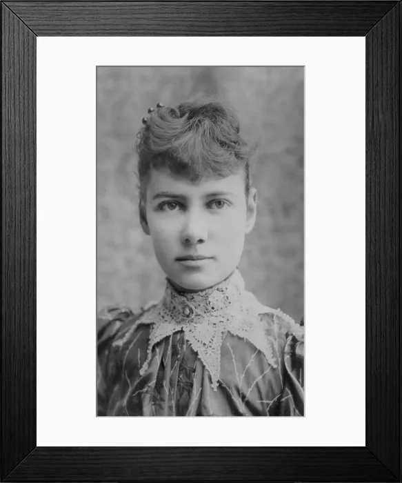 Framed Print : Nellie Bly was the pen name of Elizabeth Cochrane Seaman, a pioneering journalist in 1880 to 1900s Framed Print : Nellie Bly was the pen name of Elizabeth Cochrane Seaman, a pioneering journalist in 1880 to 1900s