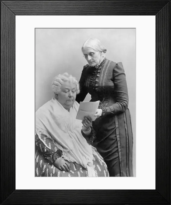 Framed Print : American women suffrage leaders, Elizabeth Cady Stanton and Susan B. Anthony, 1891 (BSLOC_2018_2_42)