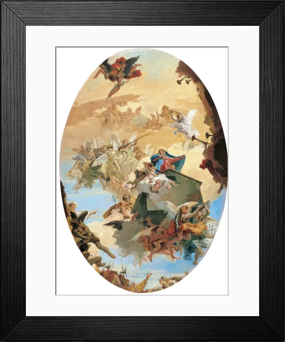 Framed Print : The Translation of the Holy House of Loreto, by Giambattista Tiepolo, 1743 about, 18th Century, oil on canvas, cm 124 x 85 - Italy, Veneto, Venice, Accademia Art Galleries. All Framed Print : The Translation of the Holy House of Loreto, by Giambattista Tiepolo, 1743 about, 18th Century, oil on canvas, cm 124 x 85 - Italy, Veneto, Venice, Accademia Art Galleries. All