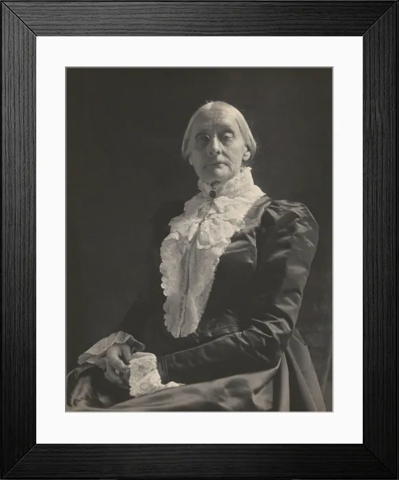 Framed Print : American women suffrage leader, Susan B. Anthony, 1900-1906 (BSLOC_2018_2_44)