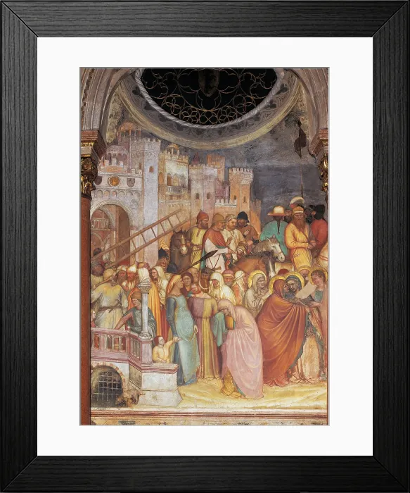 Framed Print : The Crucifixion, by Altichiero da Zevio, 1376 - 1379 about, 14th Century, fresco, - Italy, Veneto, Padua, Basilica del Santo, San Giacomo Chapel