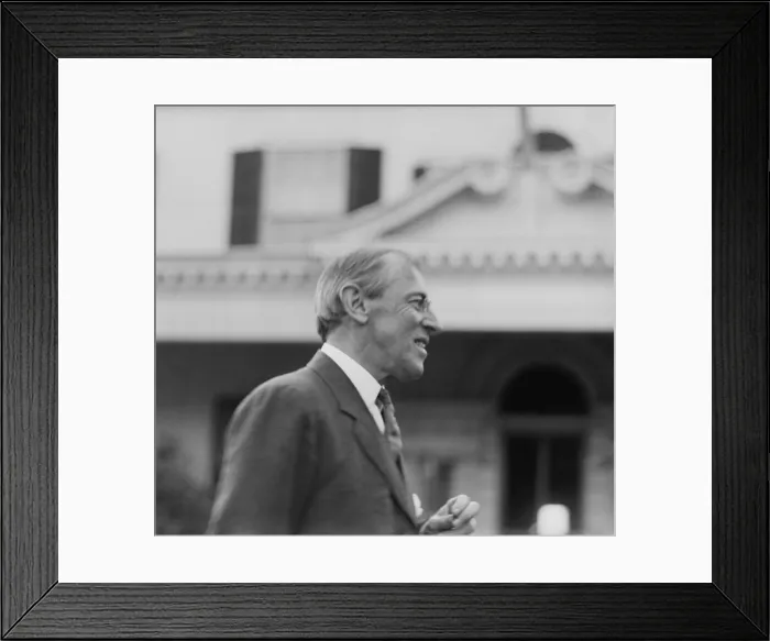 Framed Print : Woodrow Wilson a few hours after learning he was the Democratic Presidential Nominee, July 2, 1912 (BSLOC_2016_11_26)
