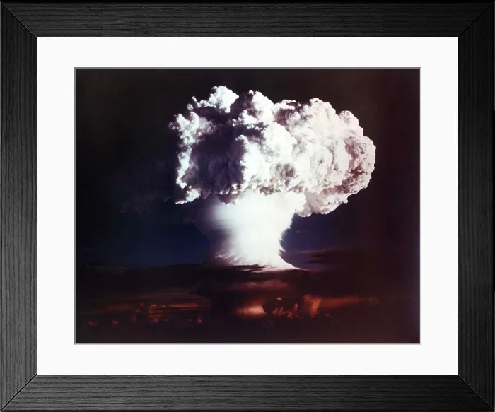 Framed Print : The MIKE shot, was the first successful full-scale test hydrogen bomb, on Oct. 31, 1952 Framed Print : The MIKE shot, was the first successful full-scale test hydrogen bomb, on Oct. 31, 1952