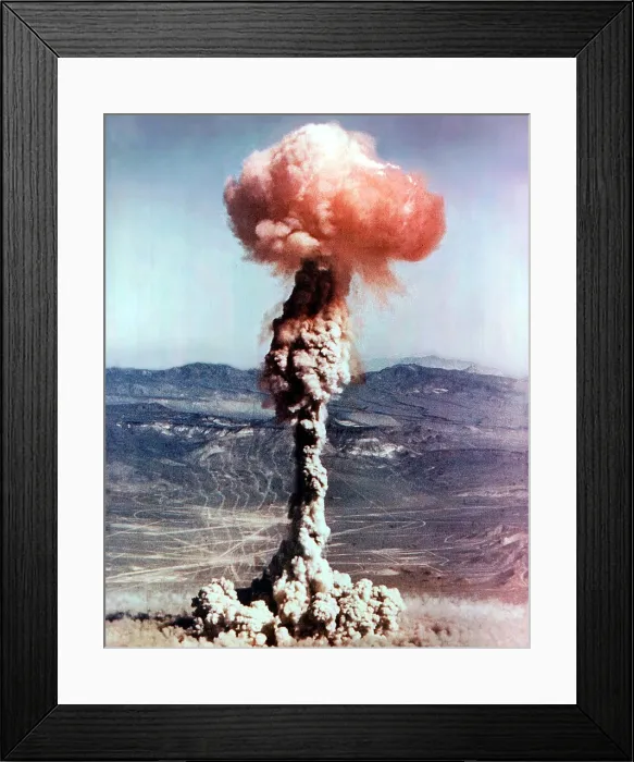 Framed Print : The CHARLIE shot was a 14 kiloton nuclear bomb dropped from a B-50 bomber at Yucca Flat. The test was part of the Buster-Jangle series, at Nevada Proving Grounds. Oct. 30, 1951 Framed Print : The CHARLIE shot was a 14 kiloton nuclear bomb dropped from a B-50 bomber at Yucca Flat. The test was part of the Buster-Jangle series, at Nevada Proving Grounds. Oct. 30, 1951