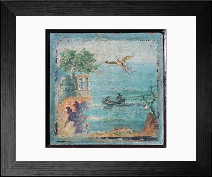 Framed Print : Fall of Icarus, by unknown artist, 45-79, 1st Century A.D. ripped fresco, 36 x 37 cm - Italy, Campania, Naples, National Archaeological Museum, Room LXXIII, inv. 9506