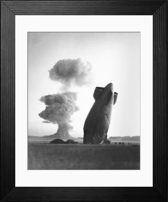 Framed Print : The STOKES shot was a 19 kiloton explosion detonated while suspended from barrage balloons
