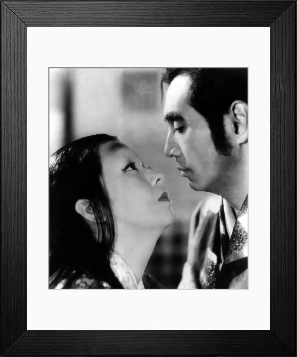 Framed Print : UGETSU, (aka UGETSU MONOGATARI, aka TALES OF THE PALE AND SILVERY MOON AFTER THE RAIN, aka TALES OF A PALE AND MYSTERIOUS MOON AFTER THE RAIN), Machiko Kyo, Masayuki Mori, 1953