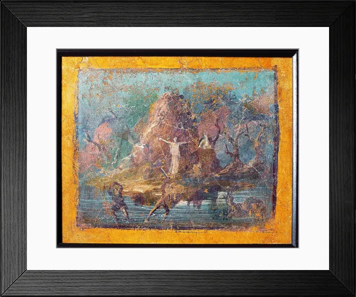 Framed Print : Perseus and Andromeda, by unknown artist, 10-1, 1st Century B.C. ripped fresco, 37 x 46 cm - Italy, Campania, Naples, National Archaeological Museum, Room LXXIII, inv. 9477