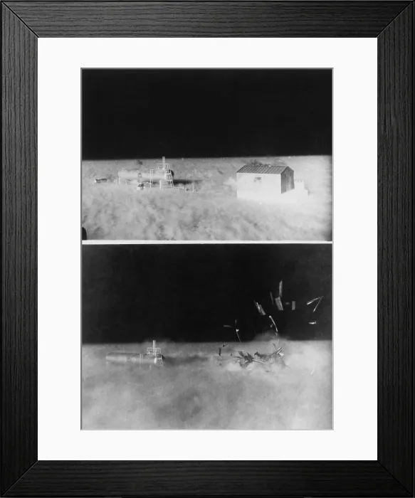 Framed Print : Nuclear Operation Cue tested structures ability to survive atomic bombs Framed Print : Nuclear Operation Cue tested structures ability to survive atomic bombs