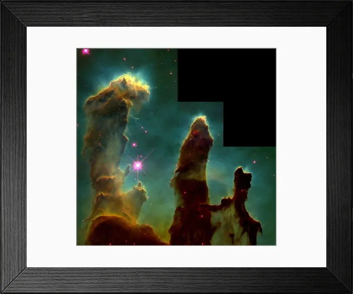 Framed Print : Newborn stars emerging pockets of interstellar gas in the Eagle Nebula Framed Print : Newborn stars emerging pockets of interstellar gas in the Eagle Nebula