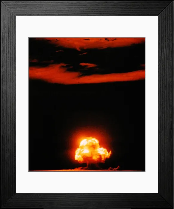Framed Print : Mushroom cloud of the Trinity test, the first manmade nuclear explosion