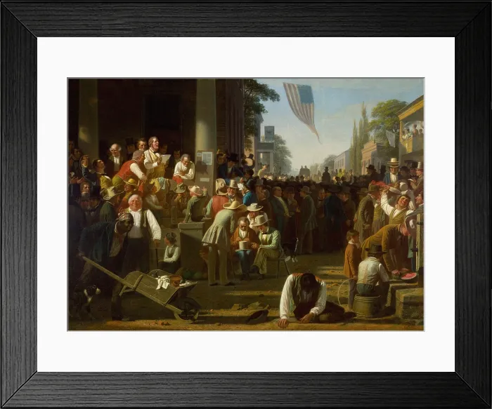Framed Print : The Verdict of the People, 1854-1855, by George Caleb Bingham, 1811-1879, American, painting, oil on canvas Framed Print : The Verdict of the People, 1854-1855, by George Caleb Bingham, 1811-1879, American, painting, oil on canvas