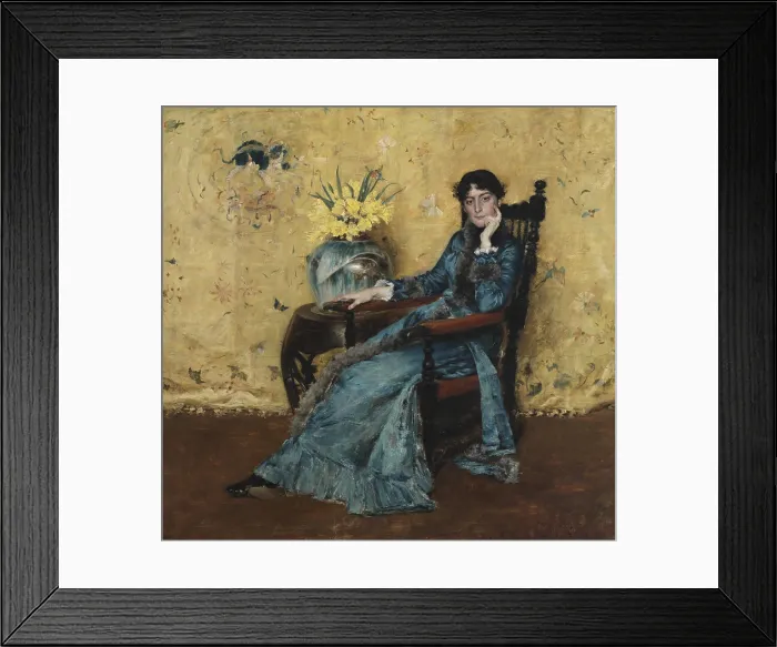 Framed Print : Portrait of Dora Wheeler, 1882-83, by William Merritt Chase, American impressionist painting, oil on canvas