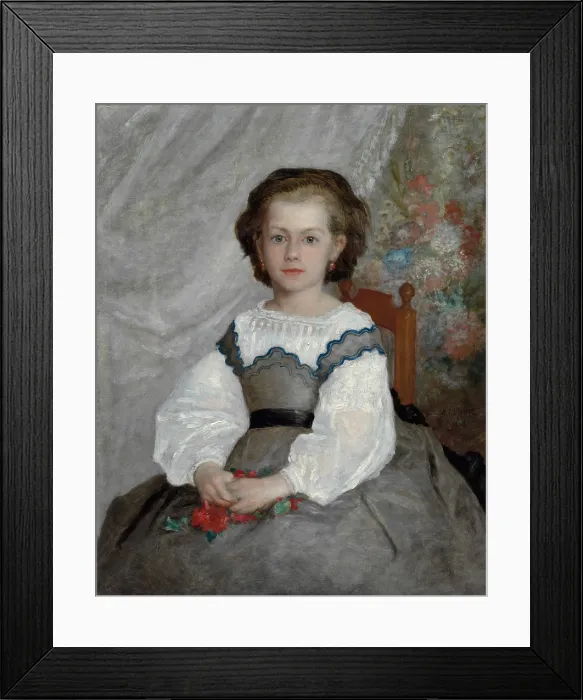 Framed Print : Romaine Lacaux, 1864, by Pierre-Auguste Renoir, 1841-1919, French Impressionist painting, oil on canvas