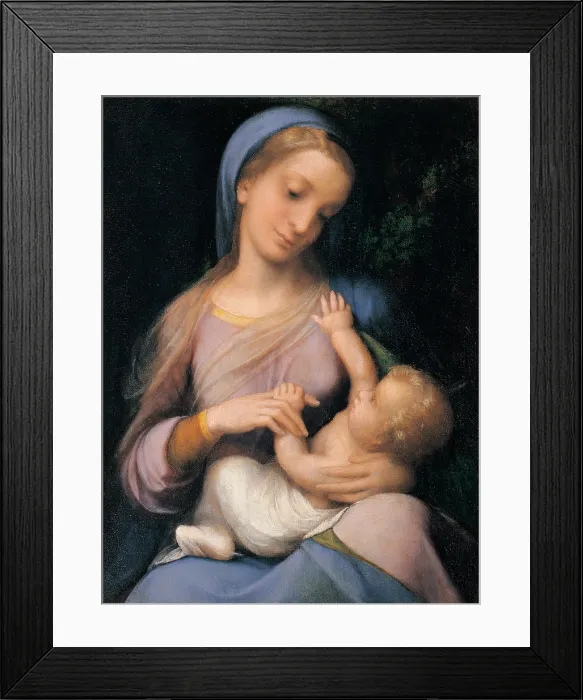 Framed Print : Allegri Antonio known as Correggio, Madonna Campori (Madonna and Child), 1517 - 1518, 16th Century, Italy, Emilia Romagna, Modena