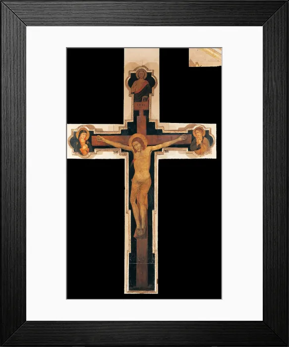 Framed Print : Verona Artist, Station Crucifix (Crux Stationalis), 14th Century, tempera on board, Italy, Veneto, Verona