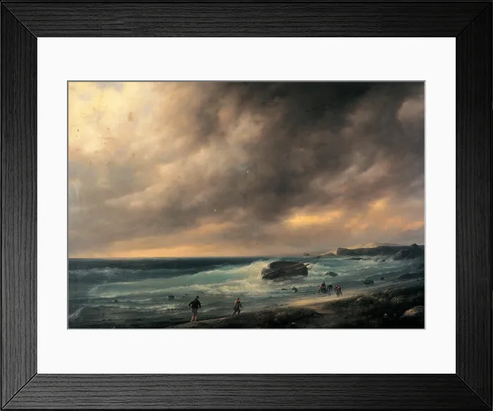 Framed Print : Canella Giuseppe, Storm on the Beach of Scheveningen, 1839, 19th Century, oil on canvas, Italy, Lombardy, Milan Framed Print : Canella Giuseppe, Storm on the Beach of Scheveningen, 1839, 19th Century, oil on canvas, Italy, Lombardy, Milan