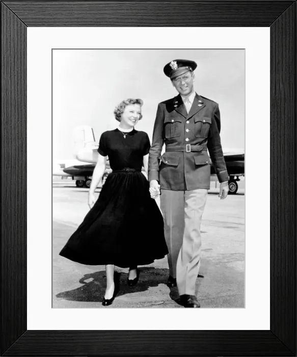 Framed Print : THE GLENN MILLER STORY, from left, June Allyson, James Stewart, 1954 Framed Print : THE GLENN MILLER STORY, from left, June Allyson, James Stewart, 1954