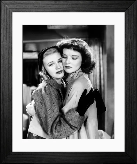 Framed Print : STAGE DOOR, Ginger Rogers, Katharine Hepburn, 1937