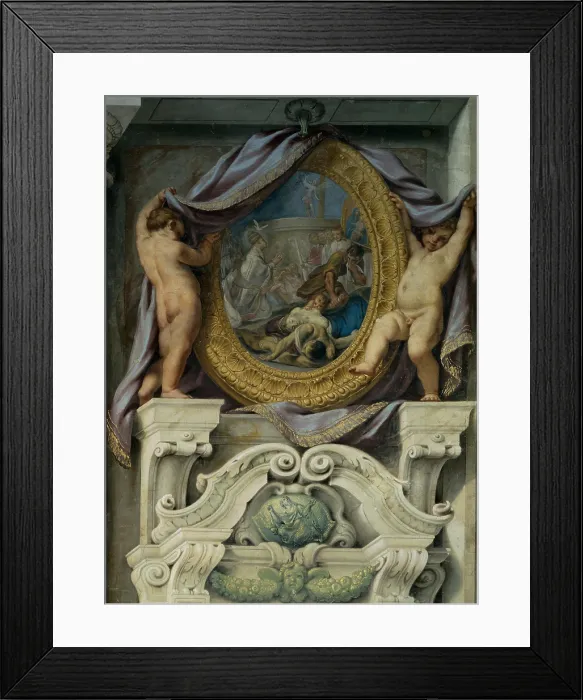 Framed Print : Cignani Carlo, Apparitions of the Archangel Michael, 1665, 17th Century, fresco, Italy, Emilia Romagna, Bologna, San Michele in Bosco Church Framed Print : Cignani Carlo, Apparitions of the Archangel Michael, 1665, 17th Century, fresco, Italy, Emilia Romagna, Bologna, San Michele in Bosco Church
