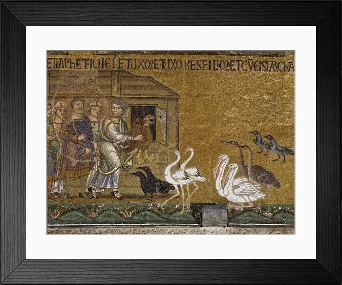 Framed Print : St Marks Basilica, Venice, by Unknown Artist, 10th Century, - Italy, Veneto, Venice, San Marco Basilica. Detail. South Vault. Noah and his family enter into the Ark Framed Print : St Marks Basilica, Venice, by Unknown Artist, 10th Century, - Italy, Veneto, Venice, San Marco Basilica. Detail. South Vault. Noah and his family enter into the Ark