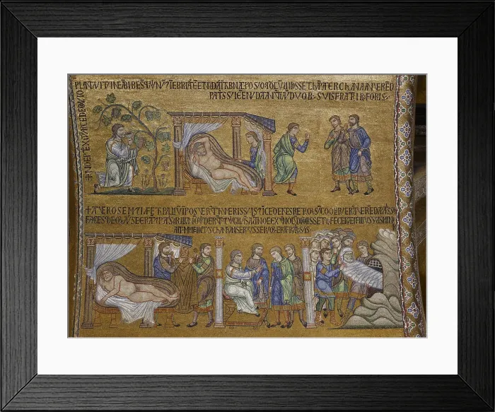 Framed Print : St Marks Basilica, Venice, by Unknown Artist, 10th Century, - Italy, Veneto, Venice, San Marco Basilica. Detail. North Vault. Noahs Drunkenness Framed Print : St Marks Basilica, Venice, by Unknown Artist, 10th Century, - Italy, Veneto, Venice, San Marco Basilica. Detail. North Vault. Noahs Drunkenness