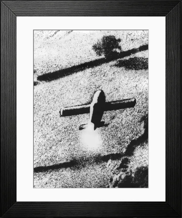 Framed Print : German V1 (Buzz Bomb) flying over English countryside on July 4, 1944. Photo taken by a U.S. 8th Air Force reconnaissance plane as it flew above Germany's terror weapon Framed Print : German V1 (Buzz Bomb) flying over English countryside on July 4, 1944. Photo taken by a U.S. 8th Air Force reconnaissance plane as it flew above Germany's terror weapon