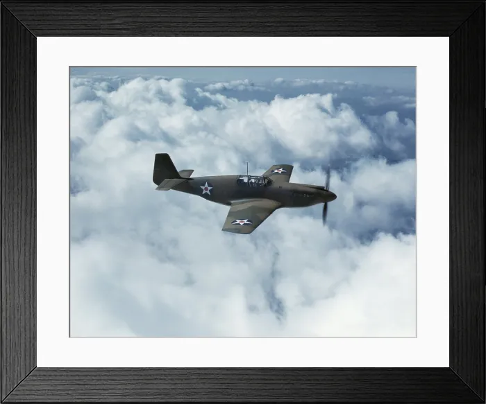 Framed Print : North American's P-51 Mustang Fighter. World War 2, October 1942. (BSLOC_2014_6_48)