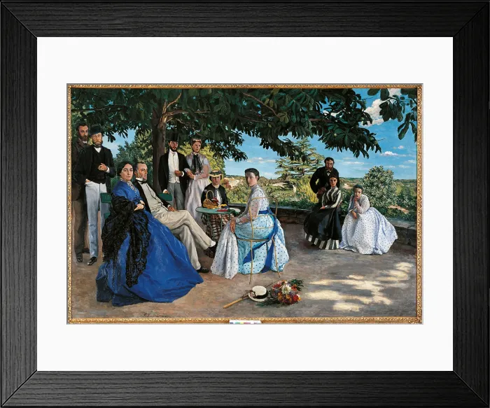 Framed Print : Family Reunion, by Jean-Frdric Bazille, 1867, 19th Century, oil on canvas, cm 152 x 230 - France, Ile de France, Paris, Muse dOrsay, RF 2749. All