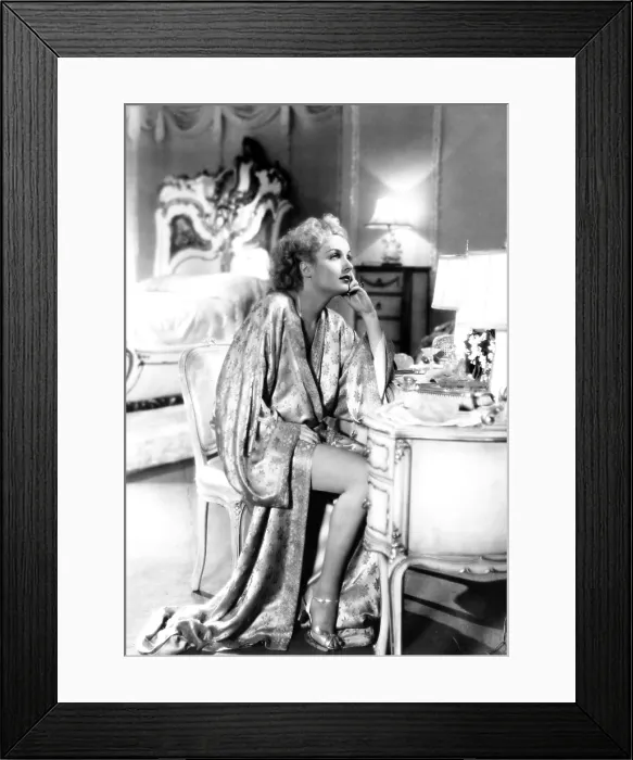 Framed Print : TWENTIETH CENTURY, Carole Lombard (in a dressing gown by Robert Kalloch), 1934