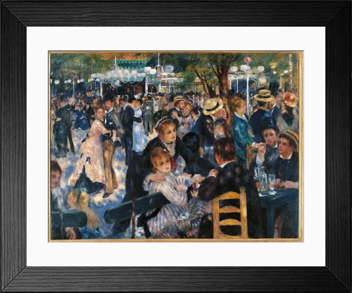 Framed Print : Dance at the Moulin de la Galette, by Pierre-Auguste Renoir, 1876, 19th Century, oil on canvas, cm 131 x 175 - France, Ile de France, Paris, Muse dOrsay, RF 2210. All