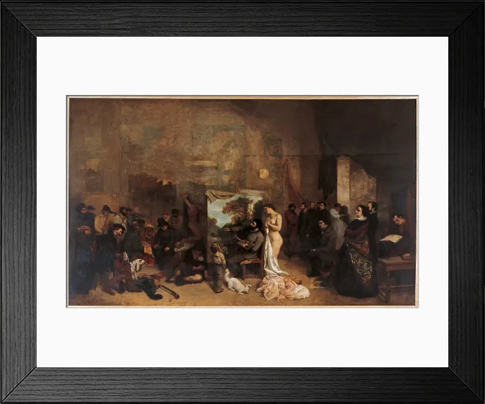Framed Print : The Artists Studio, by Gustave Courbet, 1854 - 1855, 19th Century, oil on canvas, cm 361 x 598 - France, Ile de France, Paris, Muse dOrsay. All Framed Print : The Artists Studio, by Gustave Courbet, 1854 - 1855, 19th Century, oil on canvas, cm 361 x 598 - France, Ile de France, Paris, Muse dOrsay. All